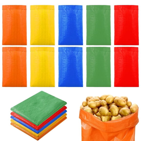 Bolsa de papas LOVYNO 10 uds 74 × 99 cm colores vivos reutilizable