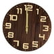 thumbnail image 4 of Reloj De Pared De Madera Colgante, Reloj Silencioso Rústico Para El Hogar, Sala De Estar, Oficina, 4 of 5