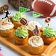 thumbnail image 4 of Topers para cupcakes HEGYINI de fútbol, 24 piezas para fiesta temática deportiva, 4 of 7