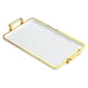 thumbnail image 2 of Bandeja Para Servir Con Asas Bandeja Para Comer Para Encimera Centro De Mesa Rectangular Borde Dorado Blanco, 2 of 3