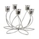 thumbnail image 1 of Candelabro De Metal Con Adorno Para Baño, Hotel, Acción De Gracias, Para 5 Velas, Color Plateado, 1 of 5