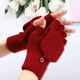 thumbnail image 5 of Guantes de invierno para mujer, de punto, convertibles, sin dedos, de lana, térmicos, unisex., 5 of 5