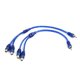 thumbnail image 1 of REGALWOVEN 2 piezas macho a 2 hembras RCA divisor de audio para amplificador de coche adaptador cable Y color azul, 1 of 3