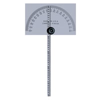 Transportador Mitutoyo 968-203 De Cabeza Cuadrada Con Regla De 15 Cm, Cromado