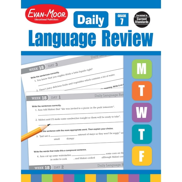 Cuaderno de Repaso de Lengua Evan-Moor 7.º Grado