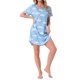 thumbnail image 2 of INSPIRE CHIC Camisón a Rayas Coloridas para Mujer Regreso a Clases Camiseta de Manga Corta Cuello Redondo Vestido Ligero Casual para Dormir M Nube Luna, 2 of 6
