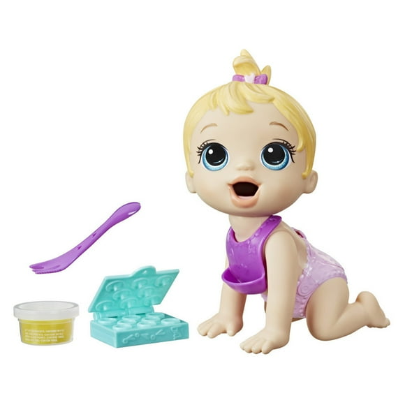 Muñeca Hora De Comer Bebé Cabello Rubia