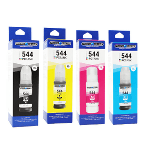 Pacific Color - Tinta Alternativa Pack T544 L3110 L3150 L3210 L3250 L5190 Negro Cyan Magenta Yello