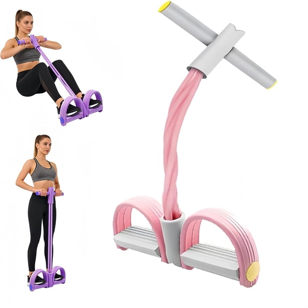 Tirador tobillo pedal 4 tubos banda elástica yoga tensión látex natural fitness equipo
