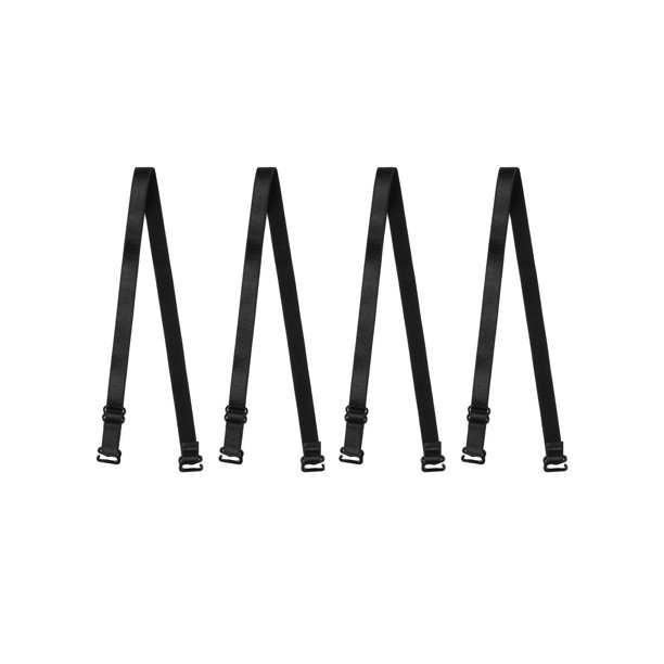Correas de Sujetador para Mujer INSPIRE CHIC 2 Pares 10/12/15/18/20mm Ancho Correas de Hombro Ajustables Elásticas Negro-Puro-10mm
