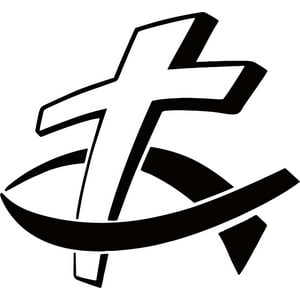 Rienda Libre - Sticker Cruz Ictus Cristo Fé Dios Religión Auto Suv