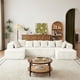 thumbnail image 1 of 130" Boneless Couch, Cloud Couch Sectional, Corduroy Sofa for Living Room, U Shaped Modular Sofa with Chaise, No Assembly, 4 Seats Oversized (Beige), 1 of 3