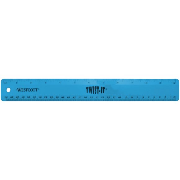 Regla Westcott 30 cm Twist It Flexible de colores surtidos