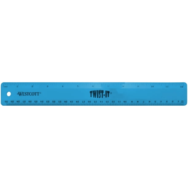 Regla Westcott 30 cm Twist It Flexible de colores surtidos