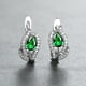 thumbnail image 1 of Water Drop Stone Hoop Earrings For Women Luxury Multicolor Zirconia Leaf Crystal Silver Color Wedding Hoop Earrings, 1 of 3