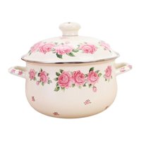 Magideal - Olla De Cocina Esmaltada, Olla Creativa Con Mango, Fácil De Limpiar, Olla De Cocción Lenta, Vaporera Para Cocinar Arroz, Para El Hogar, Hotel, Cocina, 20 Centímetros