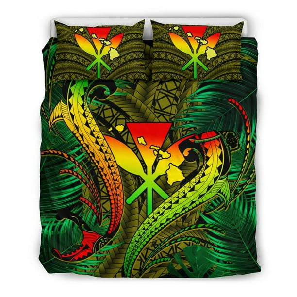 Juego De Cama Hawaii Shark Polynesian Tropical Reggae