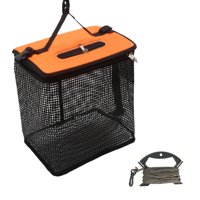 Ioensy - Cesta De Pesca Flotante, Cubo Portátil Para Pececillos, Jaula De Red Plegable Liviana Y Grande