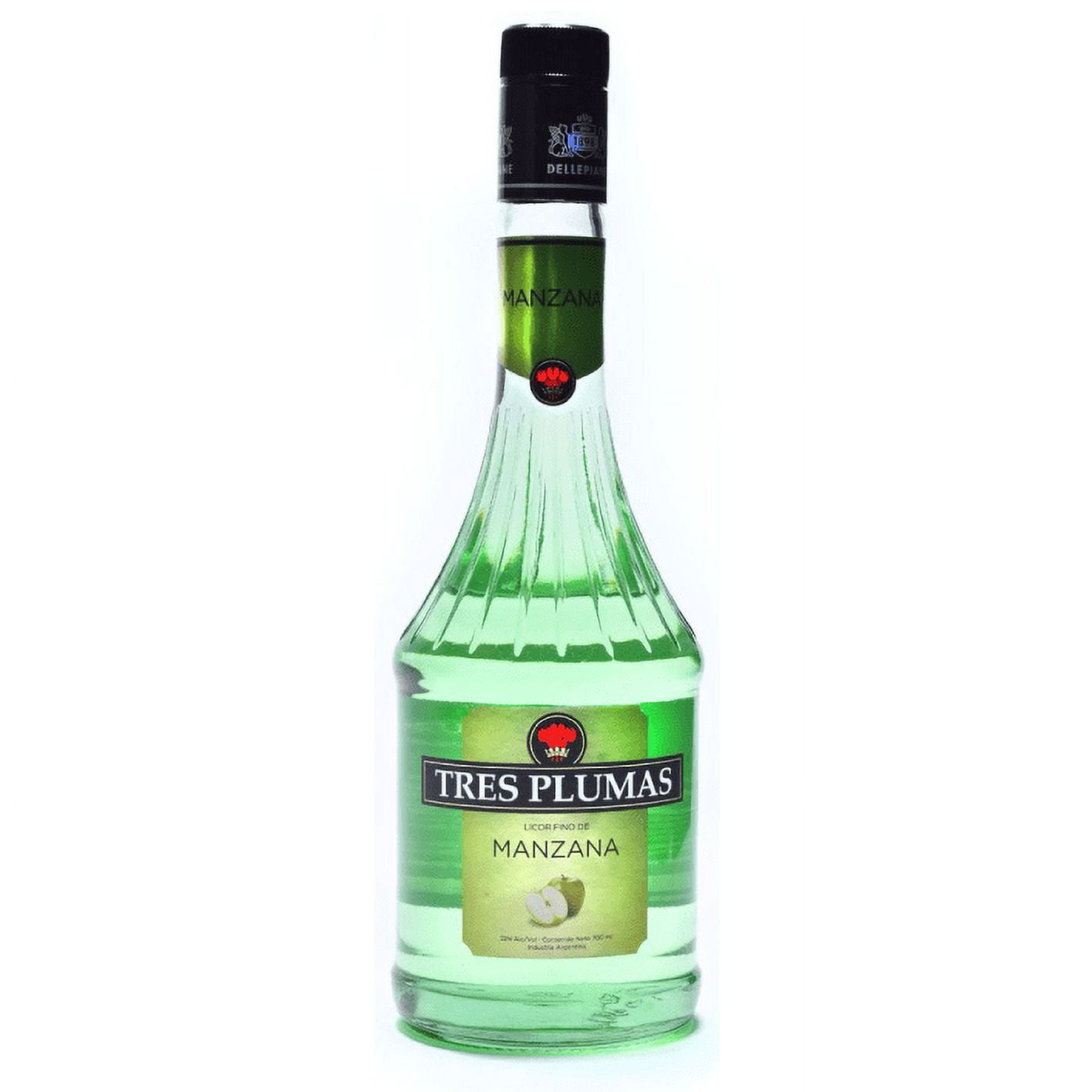 Licor Tres Plumas Licor De Manzana 24° 700cc