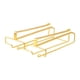thumbnail image 1 of Soporte De Vidrio Colgante Hierro 2 Filas Gafas Percha De Almacenamiento Para Cafe Bar Gabinete Dorado, 1 of 5