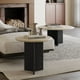 thumbnail image 4 of Mesa De Centro Doble Travertino Tono Wengue, 4 of 10