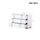 thumbnail image 2 of Elegant Modern Dresser with Metal Handle,Mirrored Storage Cabinet with 6 Drawers for Bedroom,Living Room,White, 2 of 3