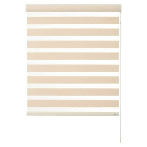 Bertex - Cortina Roller Duo Traslúcido Beige, Alto Ajustable Máximo De 170 Cm X Ancho A Elección Para Sala, Living, Oficina O Escritorio (115 Cm De Ancho X 170 Cm De Alto)