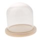 thumbnail image 4 of cúpula de vidrio de madera con base de madera vaso de vidrio cubierta de vidrio florero titular d, 4 of 5
