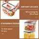 thumbnail image 3 of Juego de recipientes de almacenamiento de alimentos PRAKI, 16 piezas de plástico sin BPA, 3 of 3