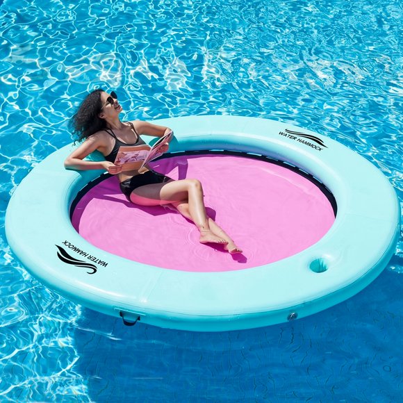 Flotador inflable Huatean de 244 cm con portavasos