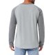 thumbnail image 3 of INSPIRE CHIC Camisetas de Hombre Manga Larga Raglán Casual Béisbol Henley Camisetas XL Gris, 3 of 6