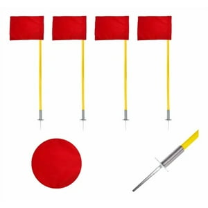 Linea Sport - Pack X4 Banderines Corner Pole Con Estacas 1.50Mtrs