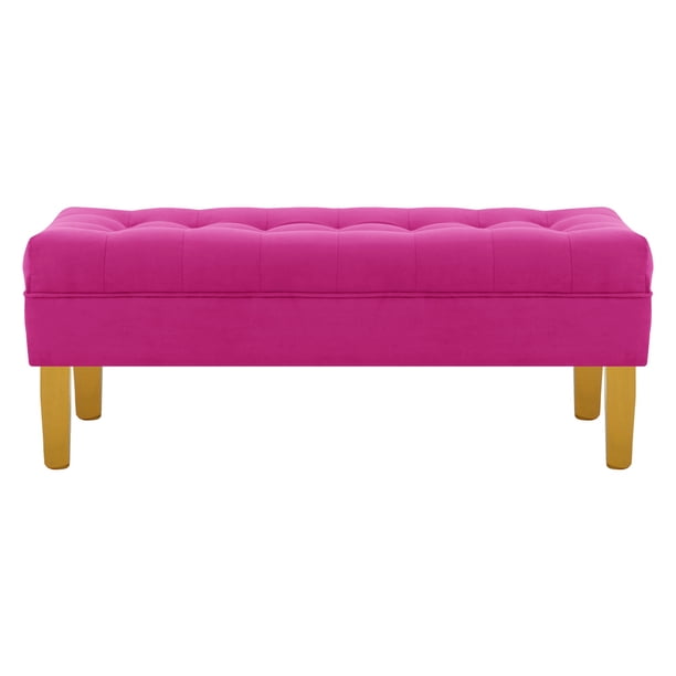 Banqueta Wood 2c Felpa 01 Fucsia