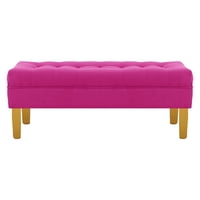 Bodevir - Banqueta Wood 2C Felpa 01 Fucsia