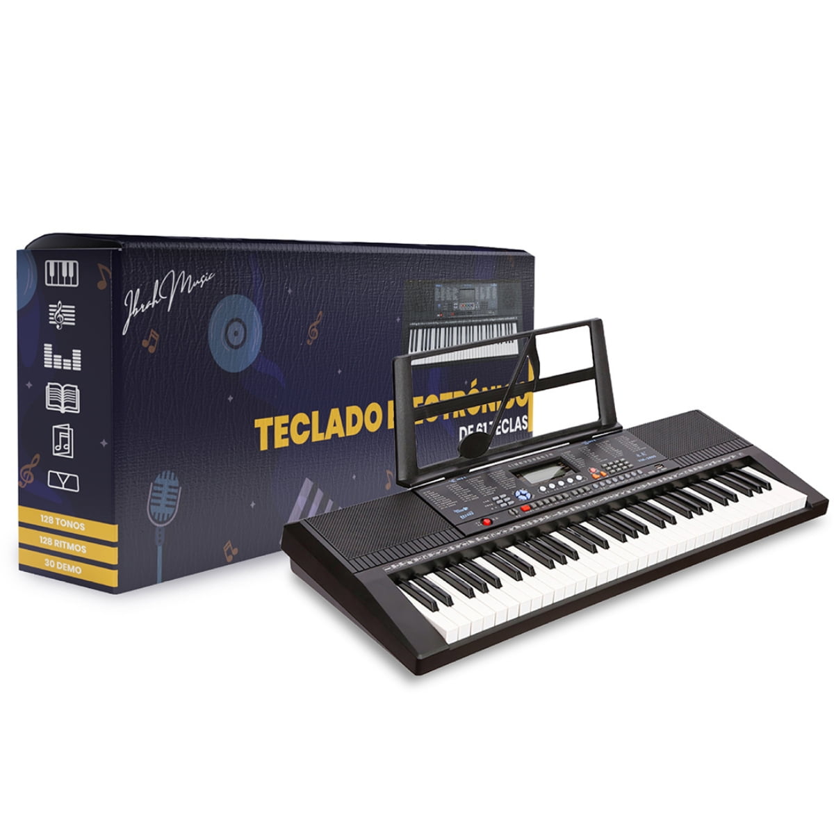 Piano Eléctrico Yongmei 61 Teclas Teclado Musical Usb