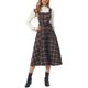 thumbnail image 1 of INSPIRE CHIC Vestido de Peto a Cuadros para Mujer Vintage Sin Mangas Línea A Pinafore Vestido S Azul Oscuro, 1 of 6