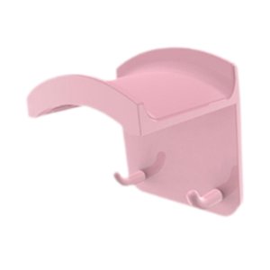 Magideal - Soporte De Auriculares Con Estantería De Soporte De Soporte De Soporte De Pared De Gancho Doble Práctico, Organizador, Soporte De Colgante De Auricula Rosa