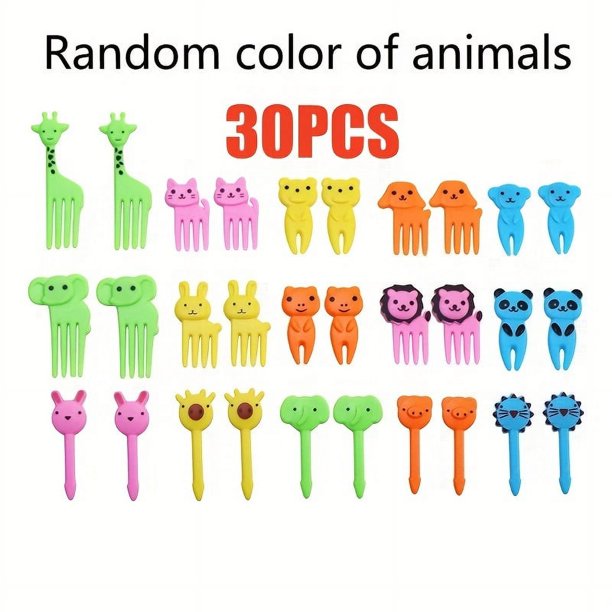 Make Mealtime Fun with 10 Reusable Mini Animal Forks for Kids - Perfect for Food, Cakes, Snacks, and Fruit Decorations