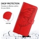 thumbnail image 2 of Funda Cartera Mariposa Para Iphone 17e Con Soporte Y Ranuras Para Tarjetas Rojo, 2 of 5