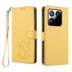 thumbnail image 1 of Funda Volteable con Diseño de Gato para Xiaomi 15T, Amarillo, 1 of 6