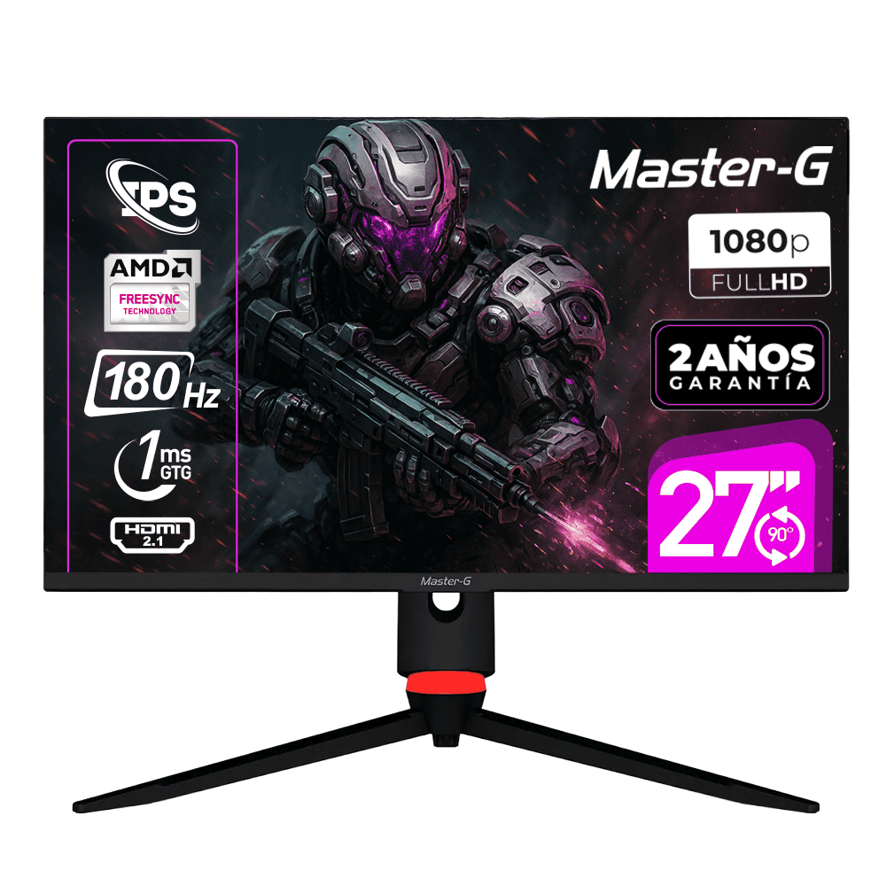 Master-g - Monitor Gamer 27" Fhd Ips Pivote 90 180hz 1ms Mgmg2740