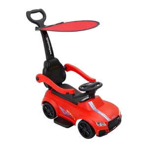 Mundo Online - Auto Correpasillo Con Mango Sombrilla, Luces Y Sonido Rojo