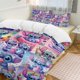 thumbnail image 3 of 3 Pieces Stitch Bedding Comforter Set Full with 2 Pillowcases for Kids Teens Girls Women Microfiber Easy Wash Light Breathable Cozy White Base Bed Sheets, 3 of 5