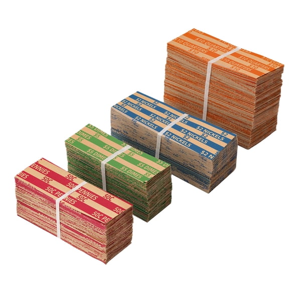 Envoltorios para monedas Sumerfnt, 500 unidades, con rayas planas, para todas las monedas