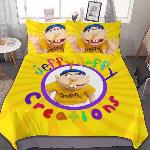 Sml Jeffy Sml Jeffy Sml Jeffy 3-Piece Bedding Set Warm And Comfortable Soft Duvet Cover Bed Set for Boys Girls Kids Adult Bedroom All Season