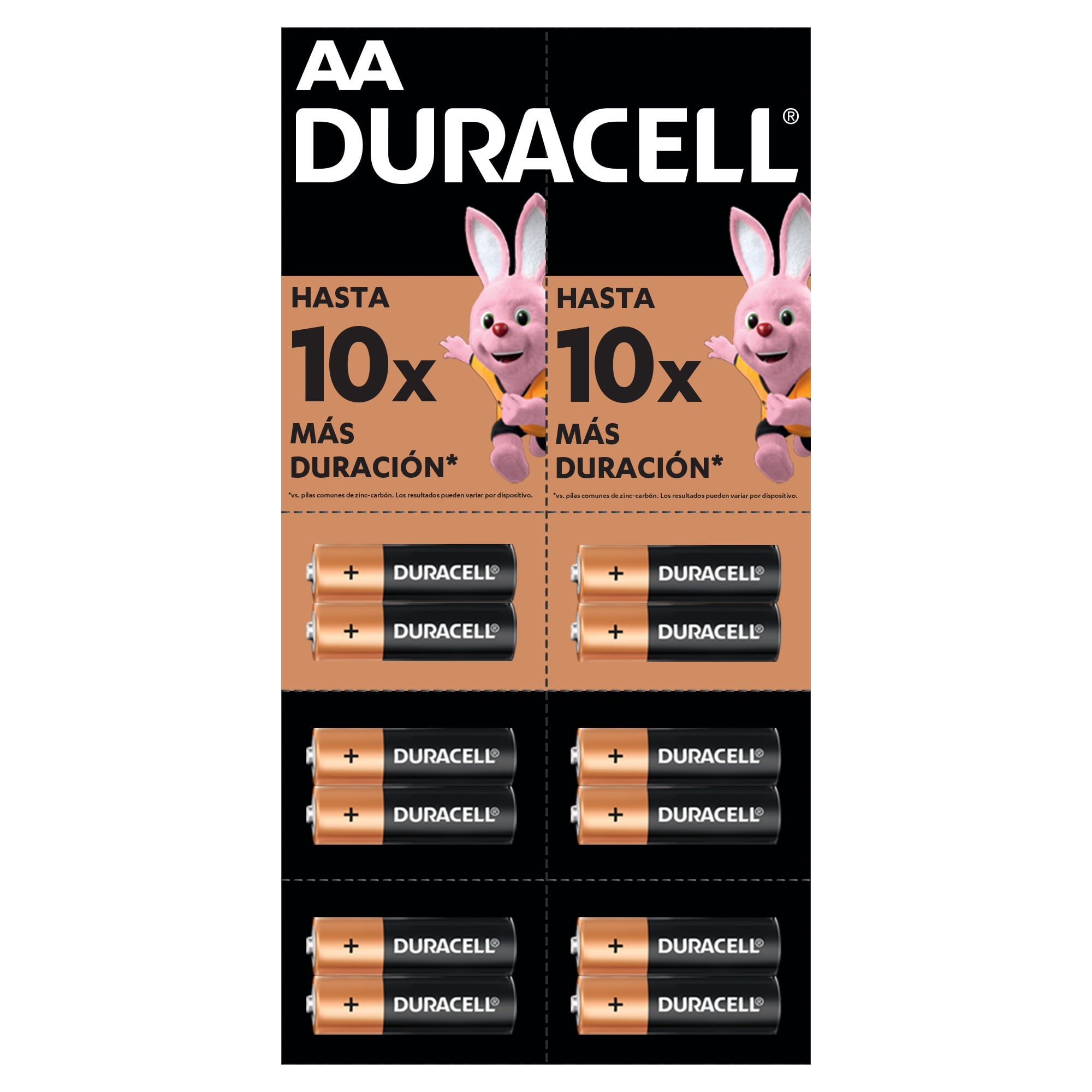 Pila Duracell Aa, (tira De 12 Pilas, Doble A, Dura Más)