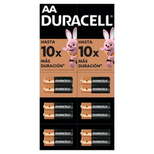 Pila Duracell Aa, (Tira De 12 Pilas, Doble A, Dura Más)