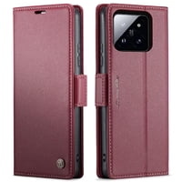 Caseme Tipo Cartera Xiaomi 14 Pro Con Cierre Magnético, Rfid, Tarjetero, Soporte, Carga Inalámbrica