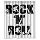 thumbnail image 1 of Cortina de ducha Rock N Roll con ganchos (60 x 72 pulgadas), 1 of 3