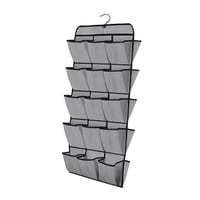 Bothyi - Zapatero Colgante, Colgador De 30 Rejillas Plegable Para Zapatillas, Zapatos, Almacenamiento De Ropa, Gris Oscuro